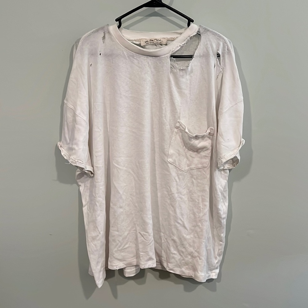 We The Free white top with holes